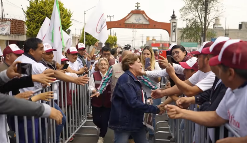 Delfina Gómez propuso un plan para combatir la escasez del agua. Foto. Facebook.captura