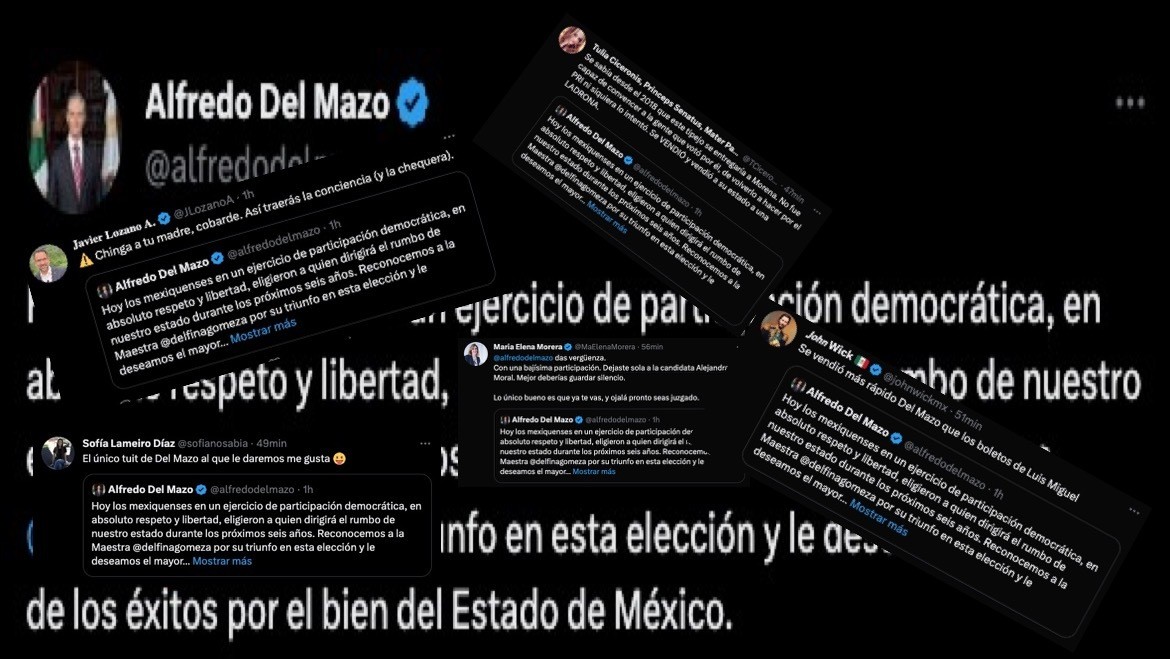 Critican a Del Mazo por reconocer triunfo morenista de Delfina Gómez en Edomex