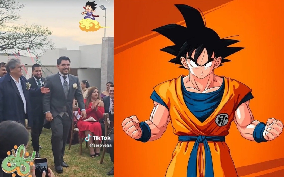 Novio sorprende a sus invitados el día de su boda con tema del anime Dragon Ball. Foto: TikTok  serovega / GQ España