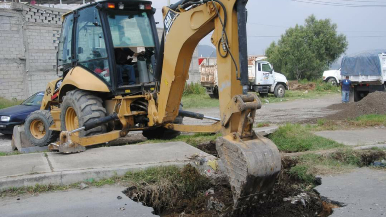 Autoridades municipales de Valle de Chalco alertaron a la población por la formación de socavones, que podrían significar un riesgo para los ciudadanos. Foto: Cortesía