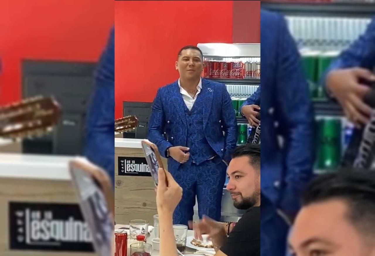 Edwin Luna sorprende con serenata en restaurante de Televisa