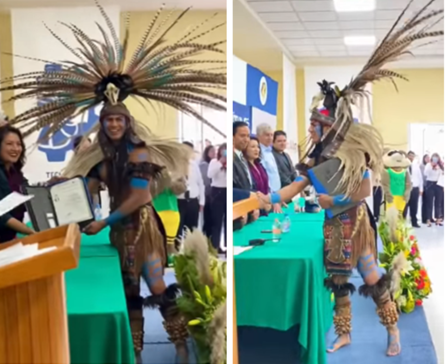 Holcan Mattero, egresado de la carrera de Ing. Bioquímica del TECNM campus Milpa Alta, destacado estudiante y defensor de sus raíces. Foto. Facebook