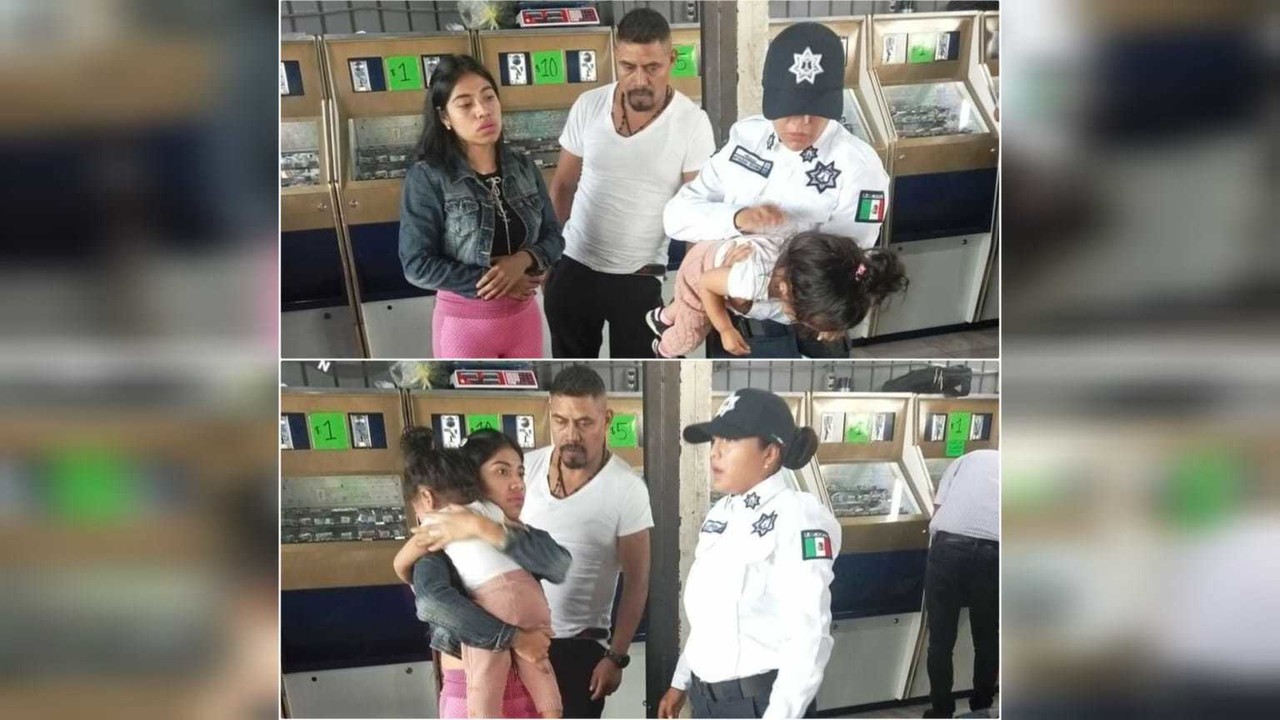 Fernanda Aceves Sevilla, policía de movilidad de Naucalpan, salvó la vida de una bebé de un año 11 meses al brindarle los primeros auxilios para que expulsara una moneda que evitaba que pudiera respirar. Foto: Redes Sociales