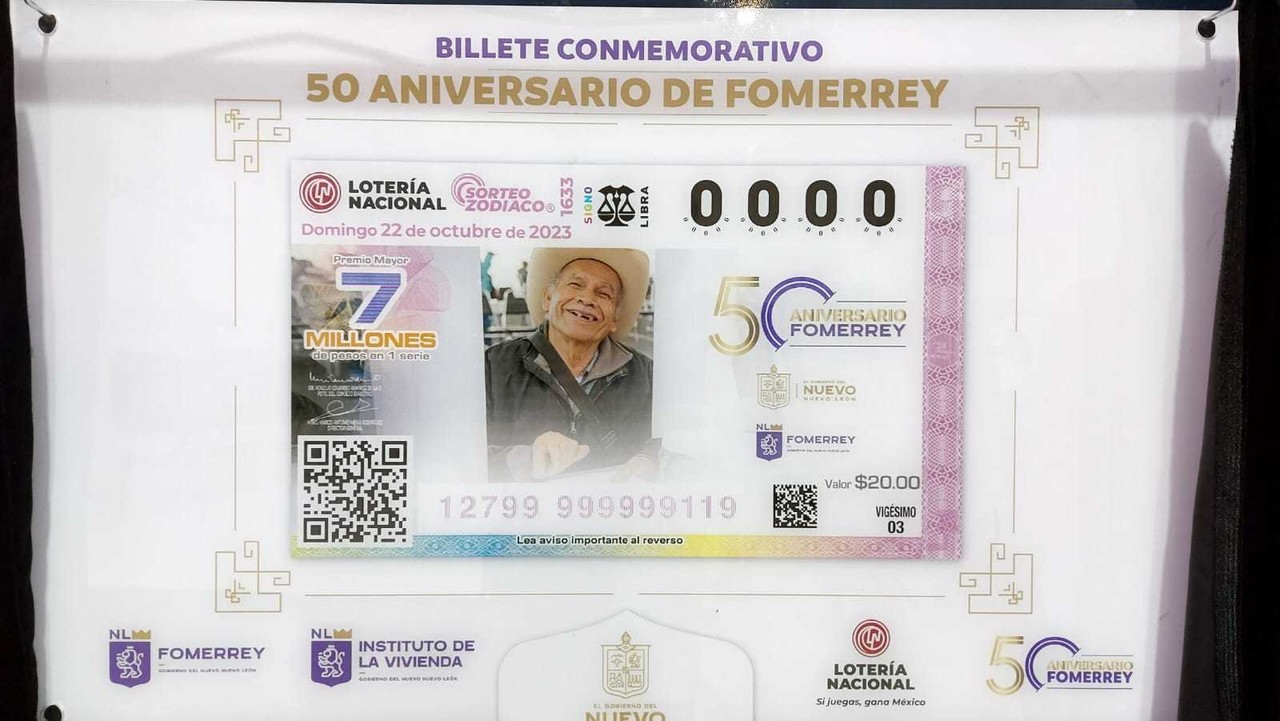 Conmemora Fomerrey su 50 Aniversario con nuevo 'Cachito' de Lotería Nacional