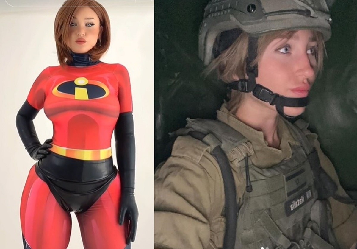 La modelo cosplay Natalia Fadeev se encuentra activa como reservista en la guerra de Israel contra Hamás. Foto: TikTok Gun Waufu / Instagram gunwaifunatalia