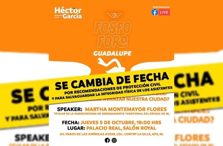 Por lluvias, diputado Héctor García cambia fecha para FOSFO FORO Guadalupe