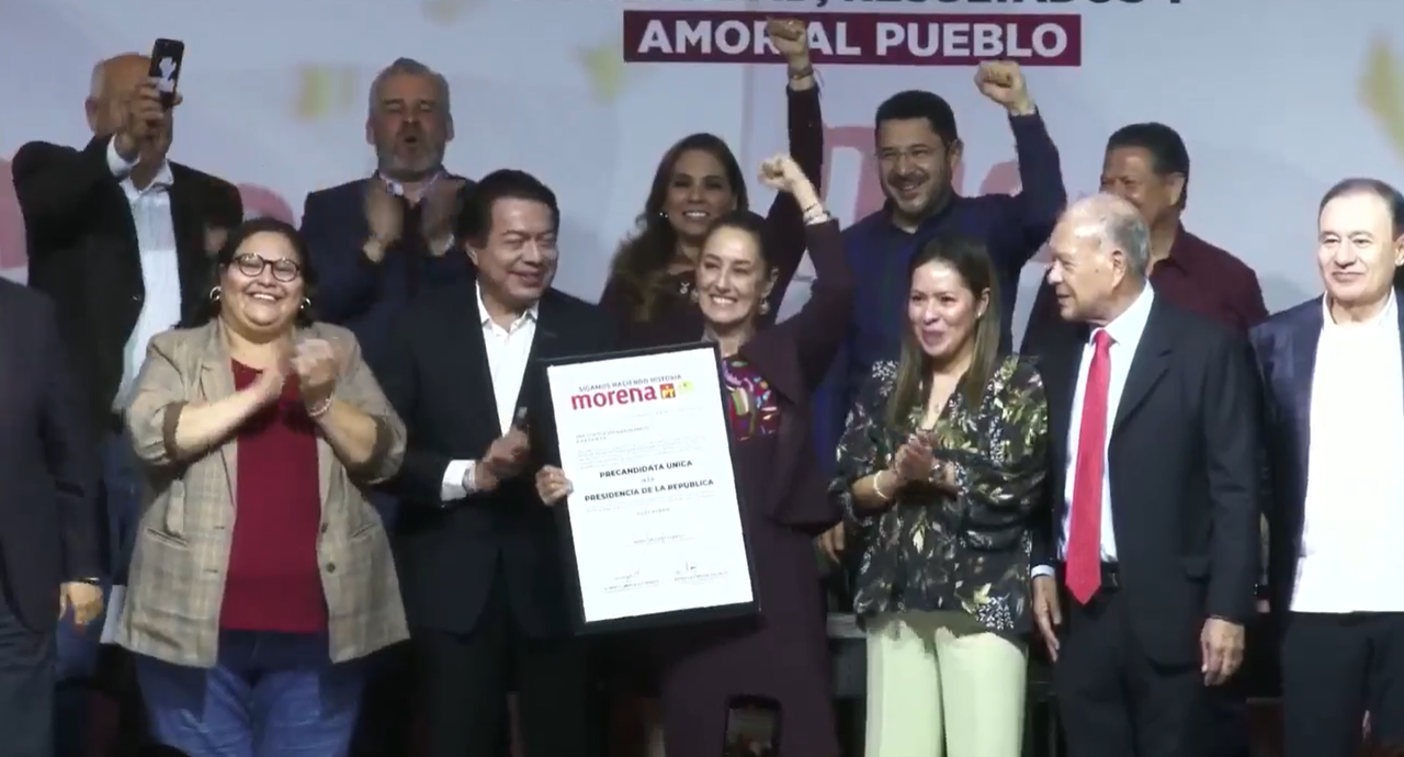 Claudia Sheinbaum se convirtió en la precandidata a la presidencia de México por la coalición Sigamos Haciendo Historia. Foto: Captura de pantalla