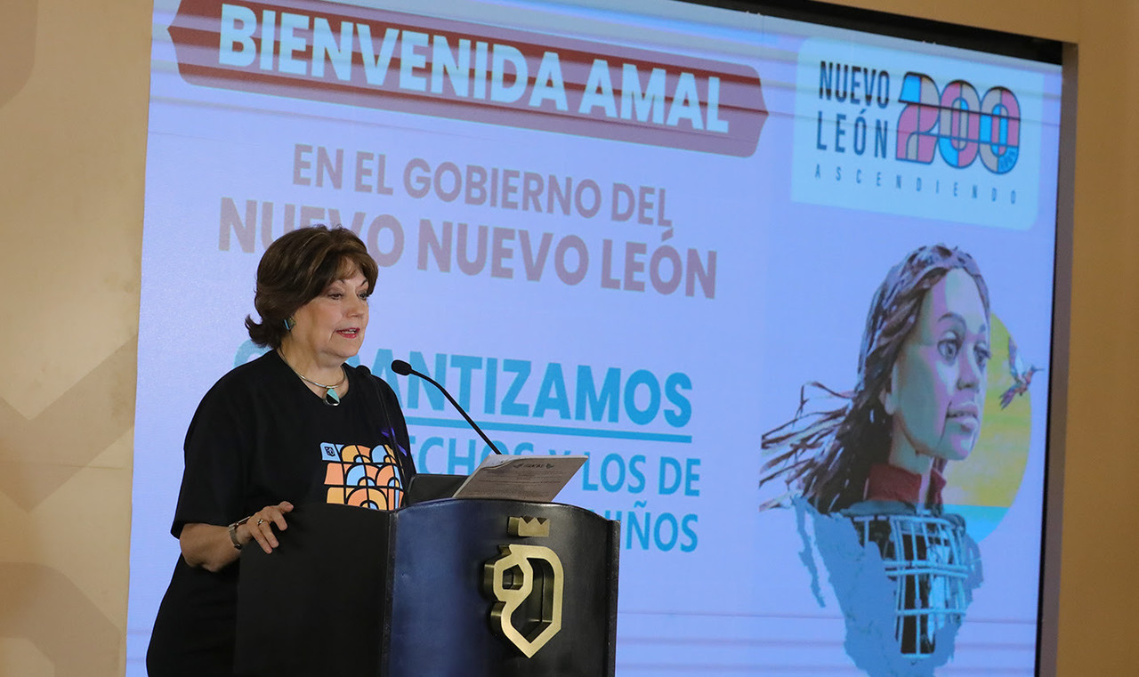 La secretaría de Educación, Sofialeticia Morales anunció la agenda de actividades donde estará presente Amal. Foto. Cortesía