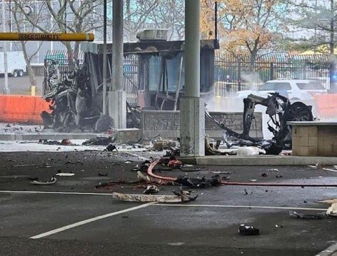 Estados Unidos cierra cruce fronterizo con Canadá tras explosión en puesto de control cerca de Niagara Falls. Foto. @MJTruthUltra