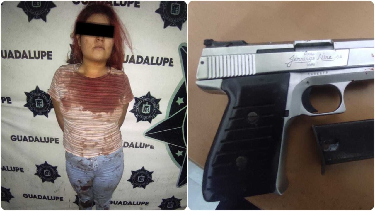 Mujer dispara por celos con arma de fuego a su expareja en Guadalupe