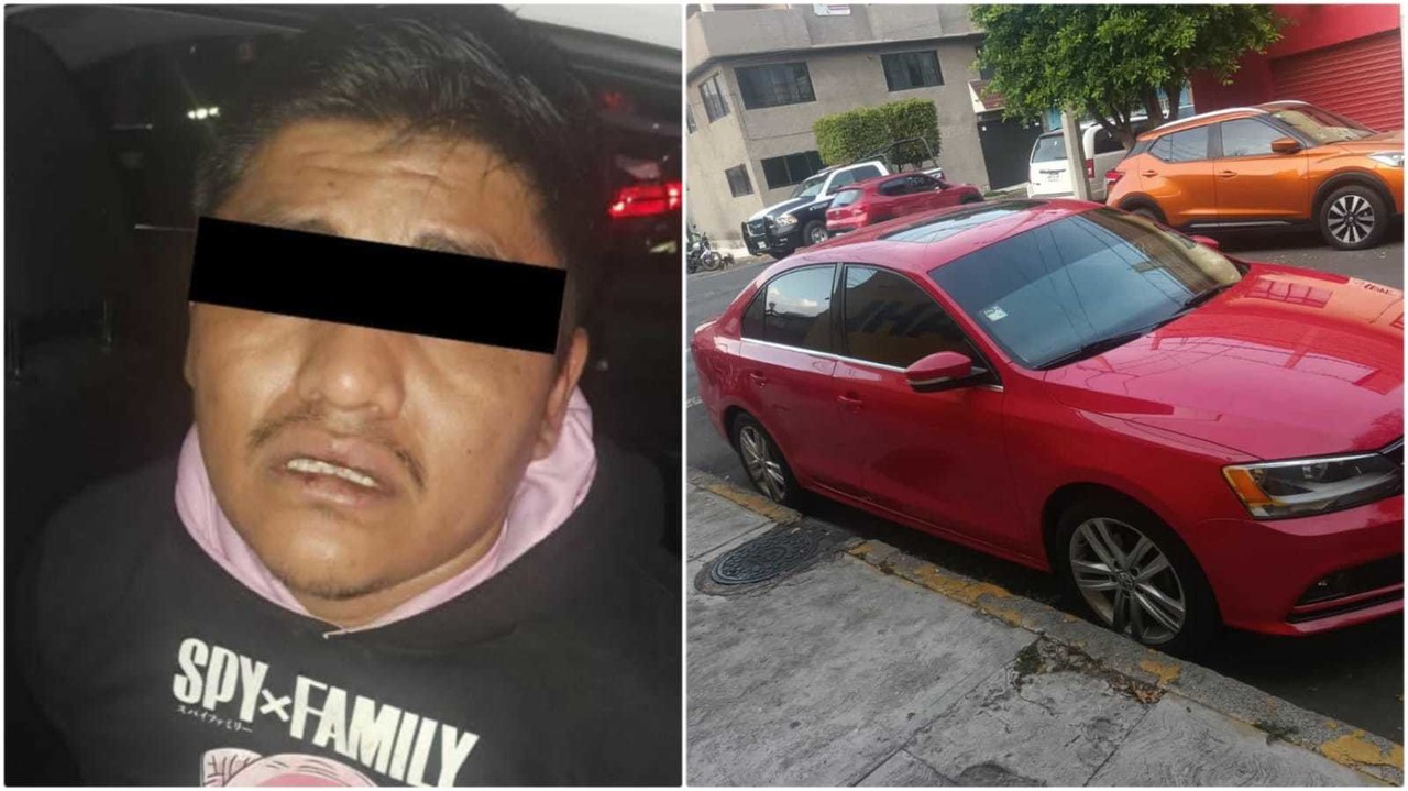 En hechos distintos la policía municipal de Tlalnepantla detuvo  2 presuntos ladrones de vehículos y recuperó dos autos y una camioneta. Foto: Cortesía