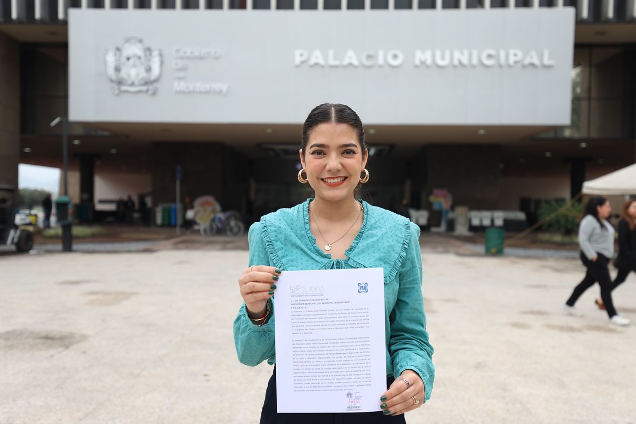 Propone Cecilia Robledo nombrar calle Héctor Benavides en Monterrey