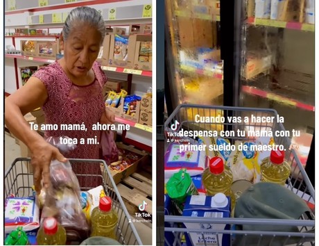 Maestro de Veracruz comparte su primer salario con su mamá. (VIDEO)