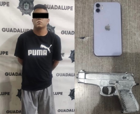 Detienen a joven por robo con violencia en el centro de Guadalupe