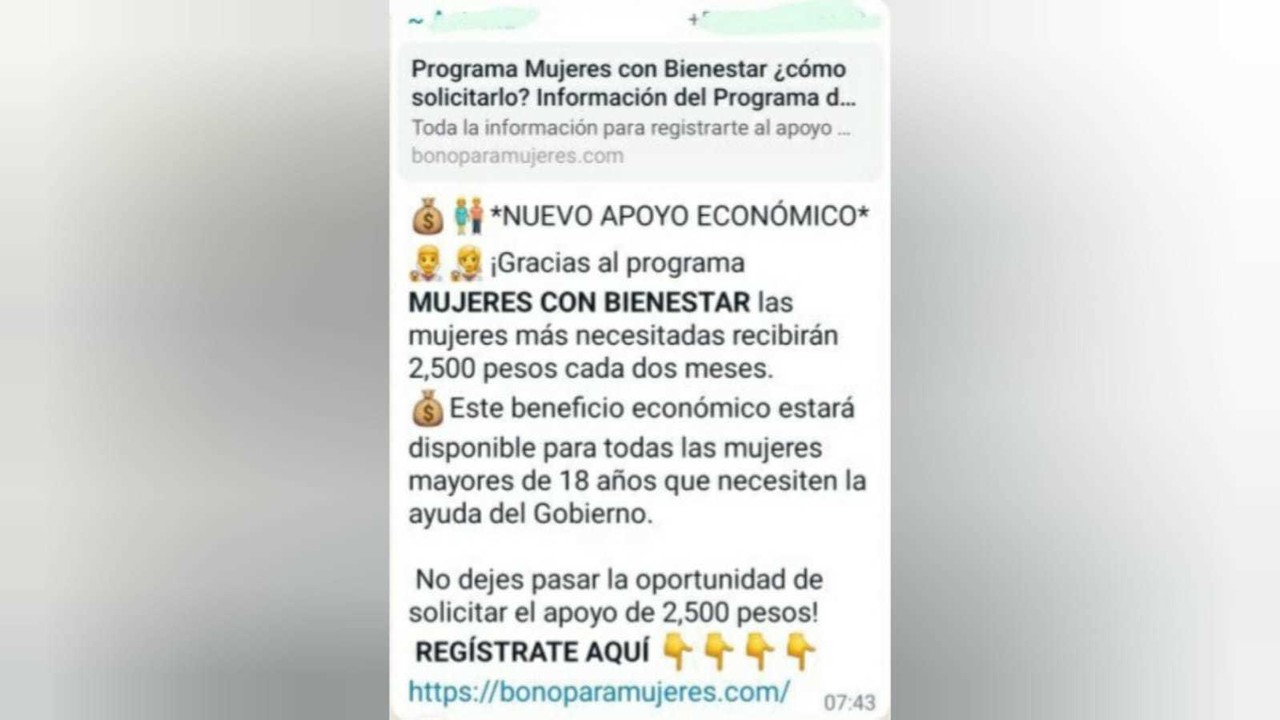 Alertan por páginas falsas de Mujeres con Bienestar en Edomex - POSTA  Estado de México