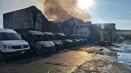 Se incendia fábrica de Gamesa en Puebla