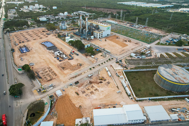 En Mérida se construye una de las dos plantas de ciclo combinado que abastecerán a Yucatán de energía.- Foto de Sefoet