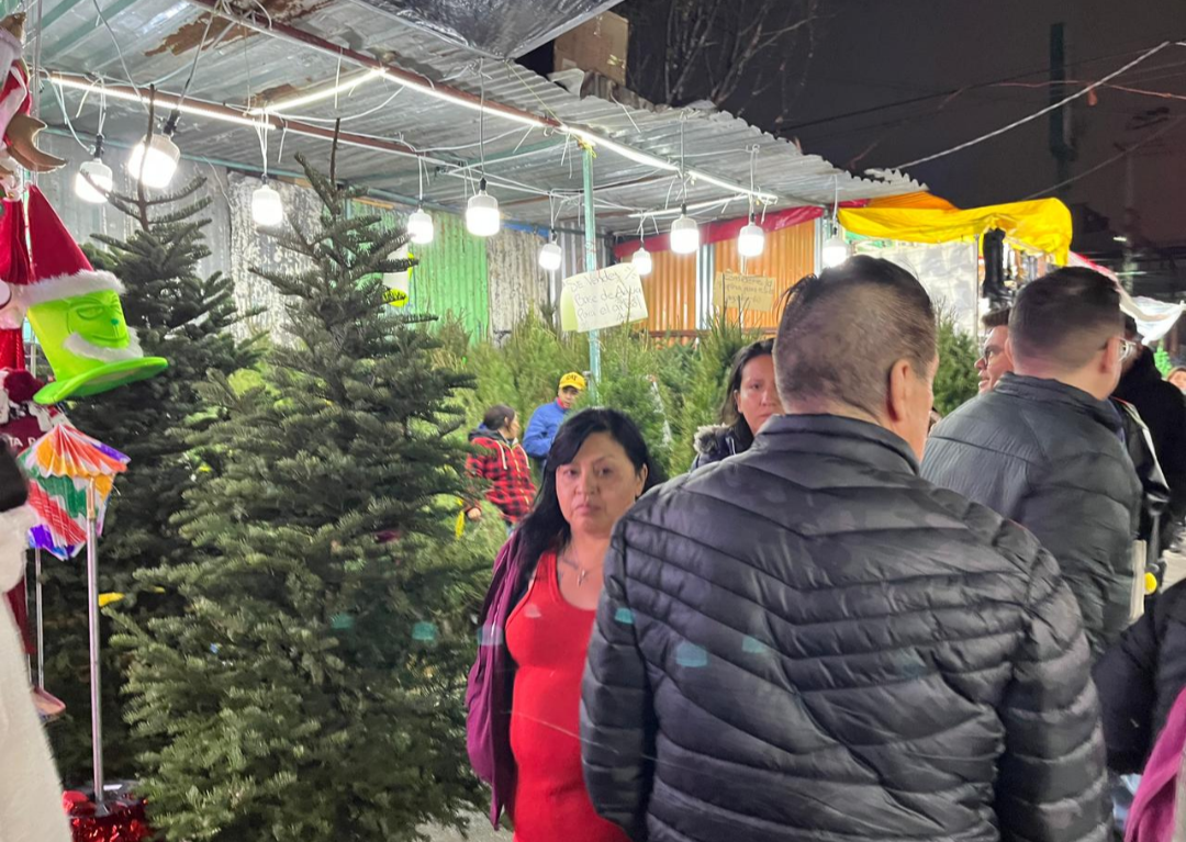 En los bazares de Ecatepec puedes encontrar variedad de productos navideños. Imagen: POSTA.