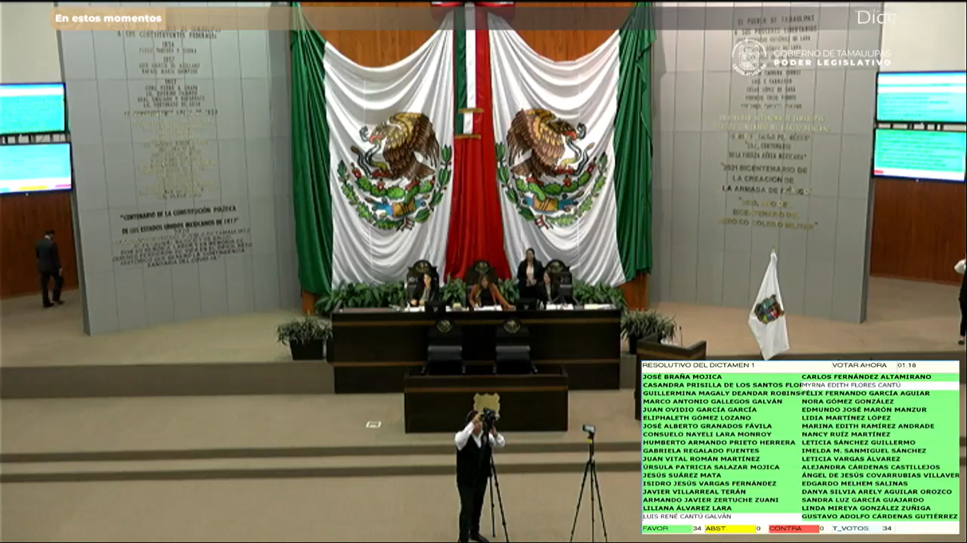Pleno del Congreso de Tamaulipas. 