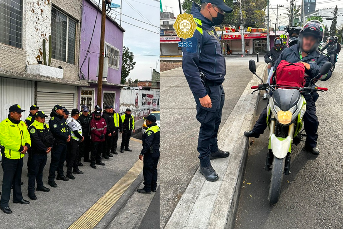 Implementan dispositivo Salvando Vidas para motociclistas en Venustiano Carranza. Foto: SSC