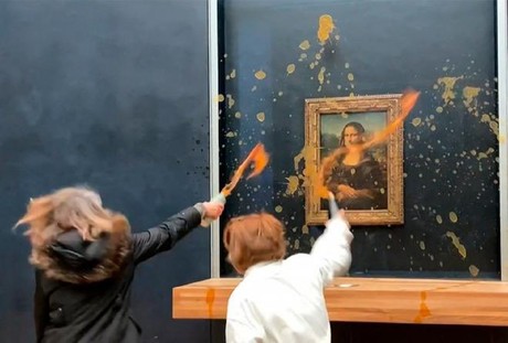 Lanzan sopa al cuadro de la Mona Lisa de Leonardo Da Vinci en el Museo de Louvre