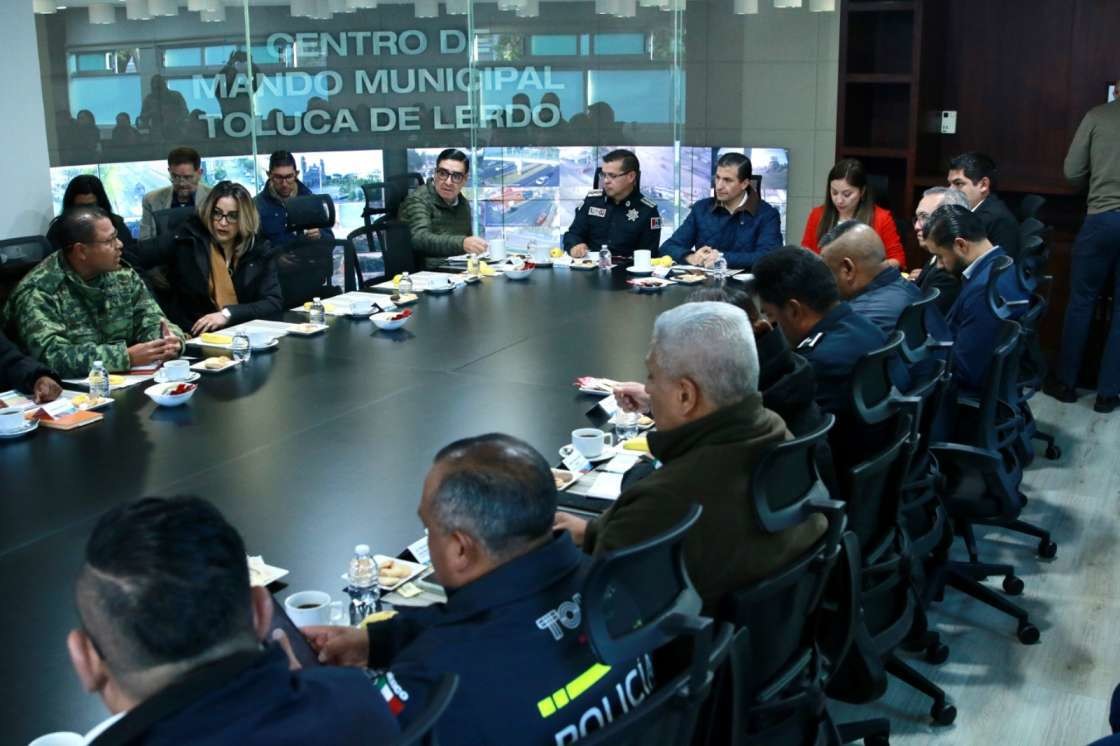 Mesa de Coordinación Territorial para la Construcción de la Paz de Toluca. Imagen: Gob. De Toluca.