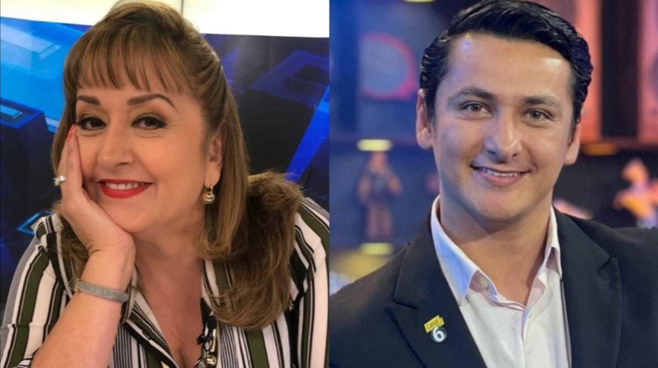 María Julia Lafuente y Erik Solheim Rocha son los conductores de Telediario Mediodía. Fotos: Instagram