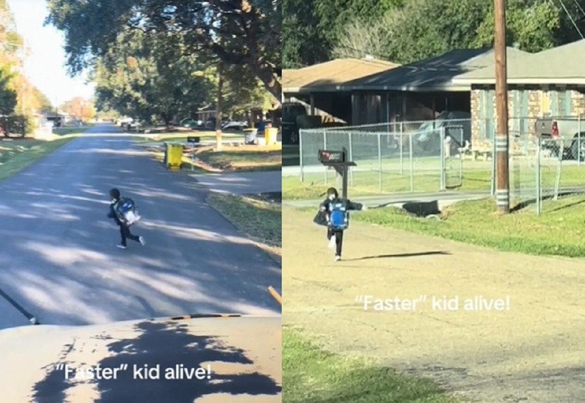 Xavier, quien corre velozmente, ha demostrado ser el niño más rápido del mundo. Foto: TikTok Chad Desormeaux