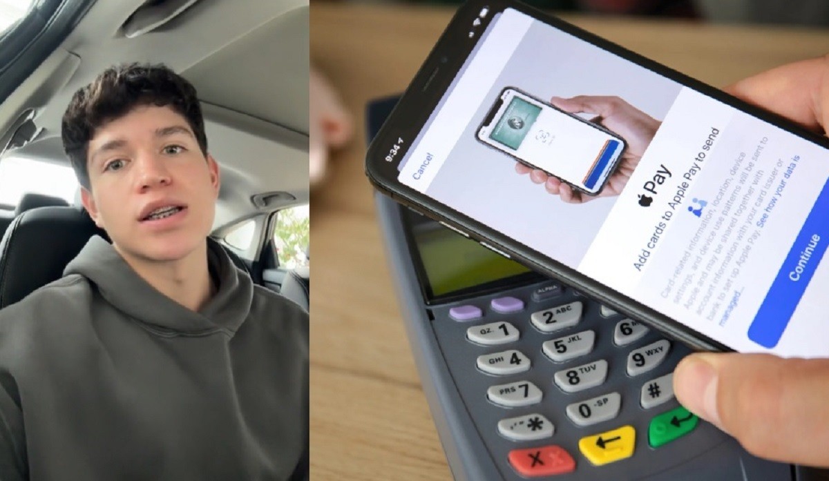 Joven se queja porque no está normalizado el sistema de pago Apple Pay en los negocios de Monterrey. Foto: TikTok cvntyzeus / wokii