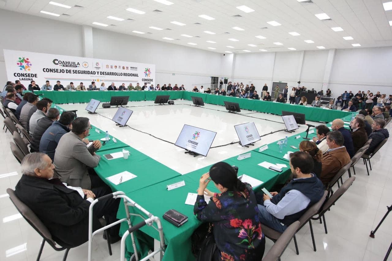 Se reunió el Consejo de Seguridad y Desarrollo Regional de La Laguna. (Fotografía: Gobierno de Coahuila)