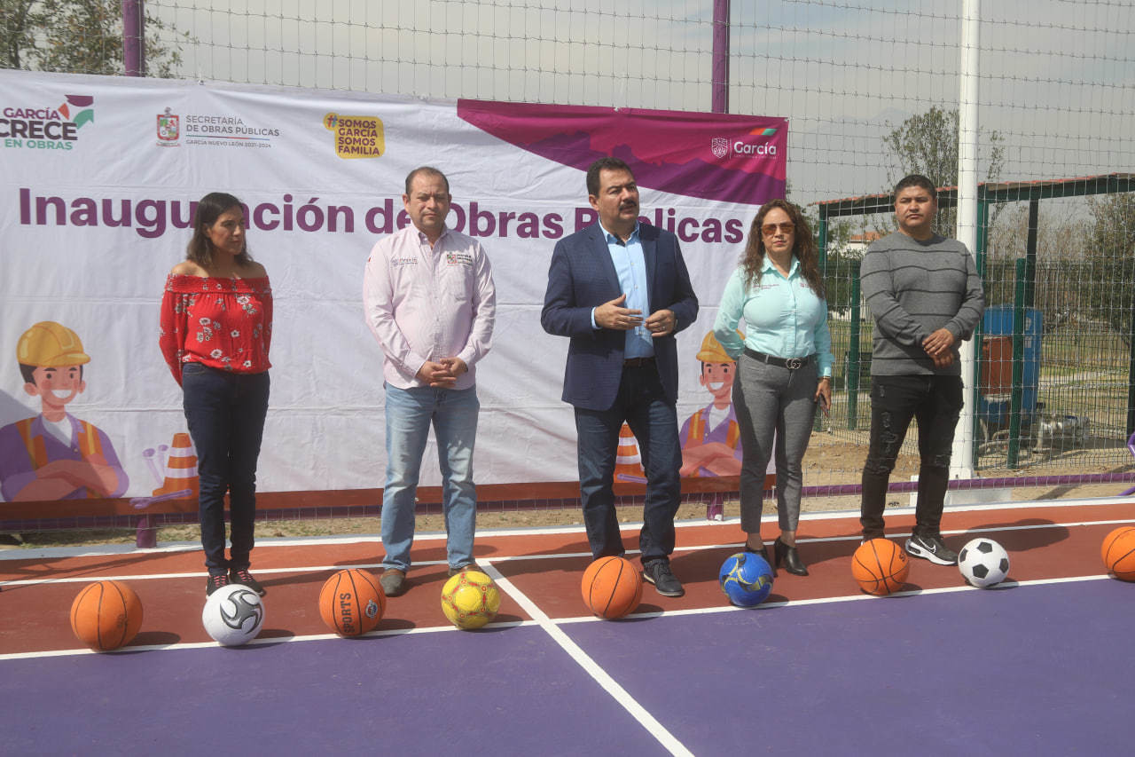 Inauguran siete obras deportivas y recreativas en García