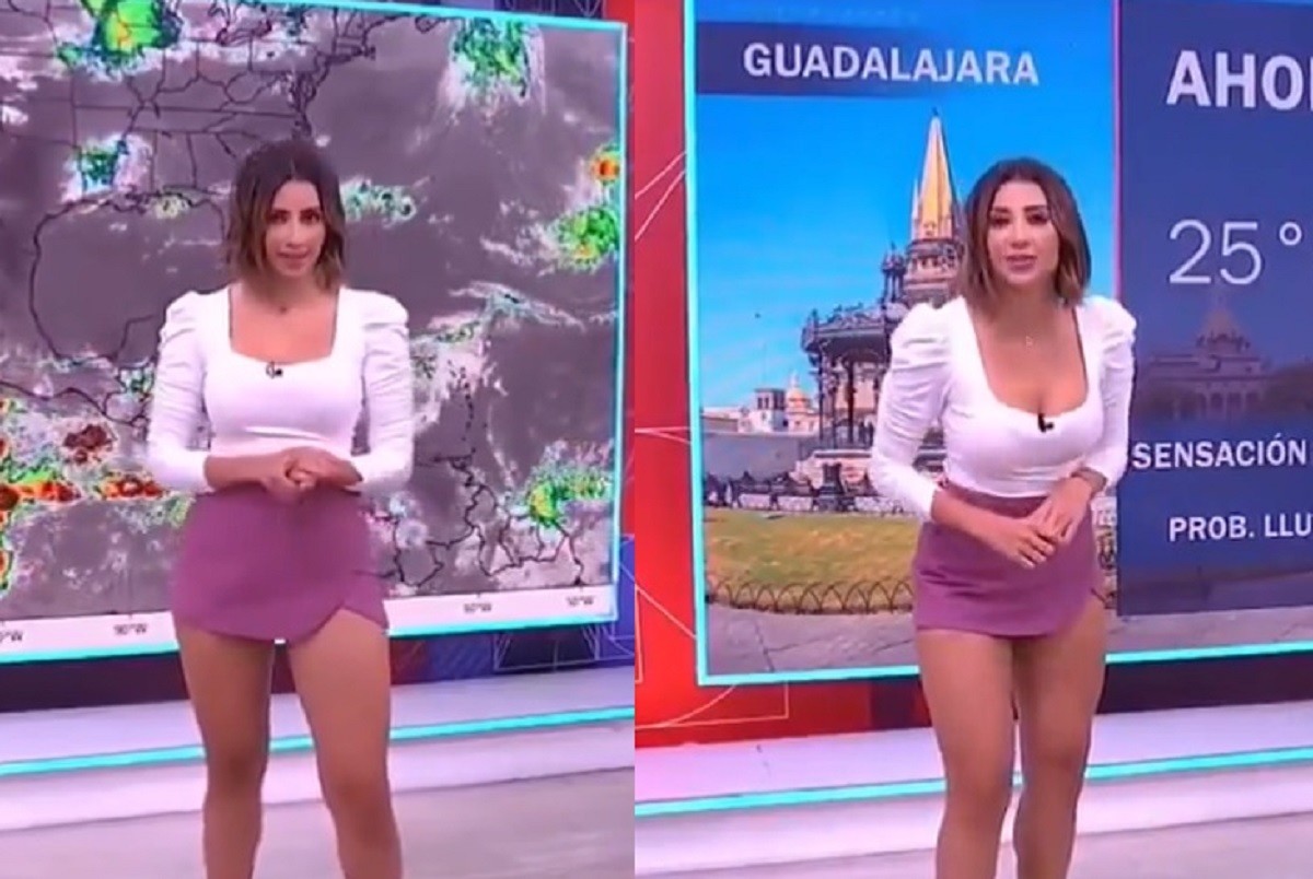 La chica del clima de Guadalajara, Jalisco,  se viralizó por su entonación de voz. Foto: Twitter @anadeaustria_