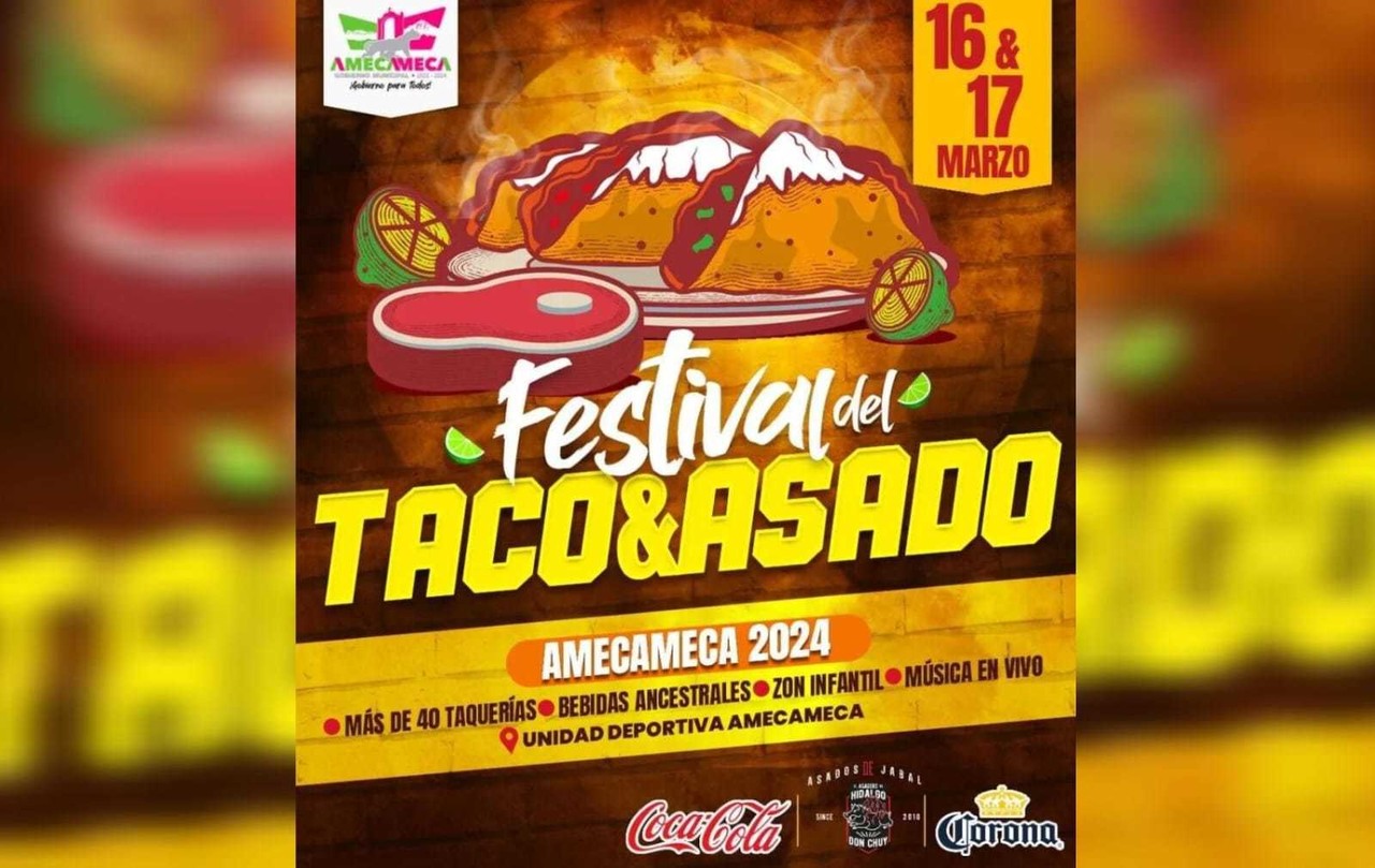 Llega la segunda edición del Festival del Taco y Asado en el Edoméx. Foto: Gobierno de Amecameca