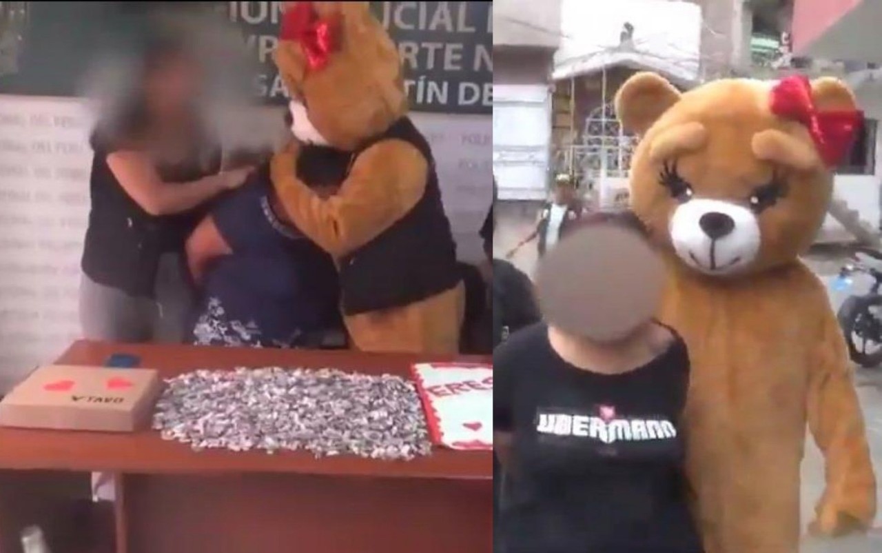 Policía se disfraza de oso para capturar a traficantes de droga (VIDEO)
