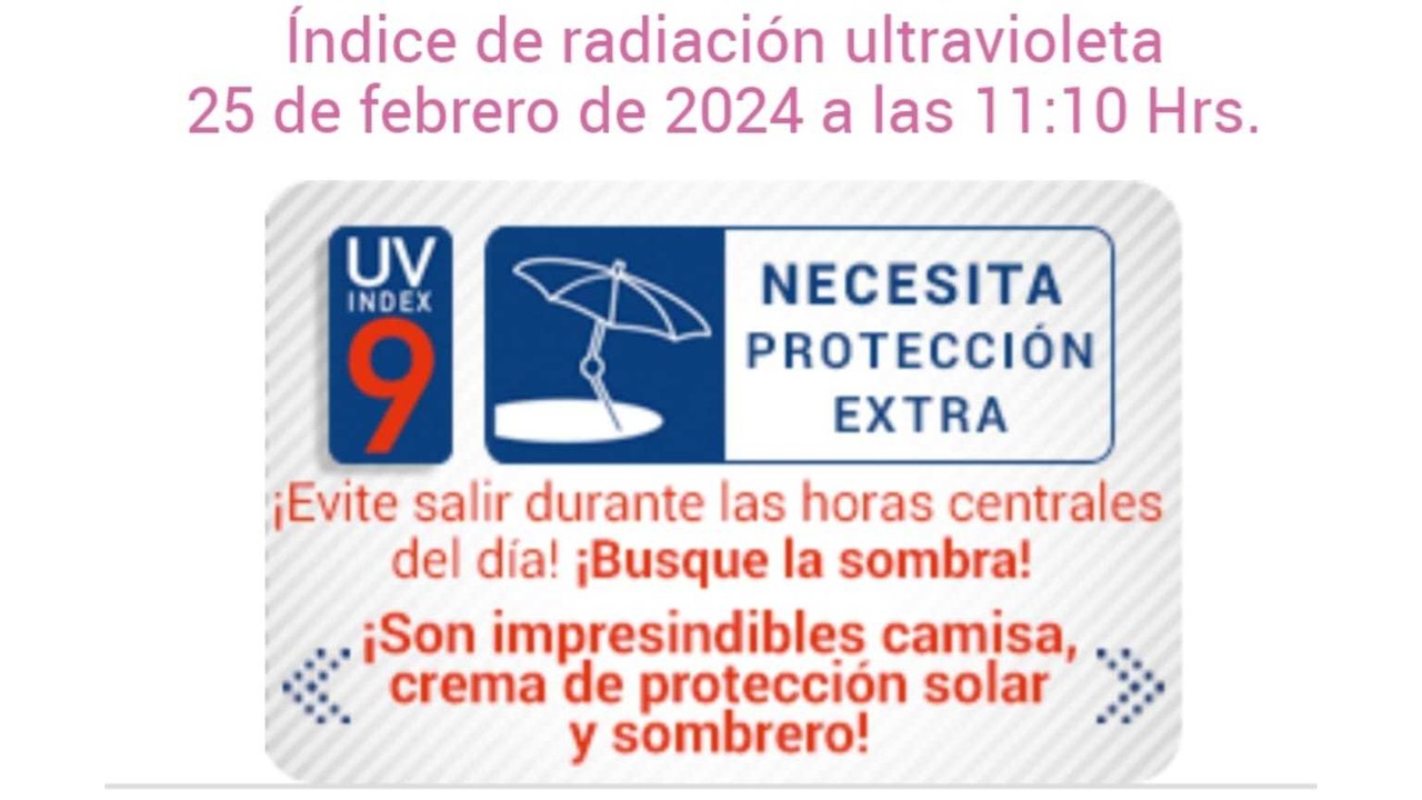 Toluca: Niveles altos de contaminación y radiación solar