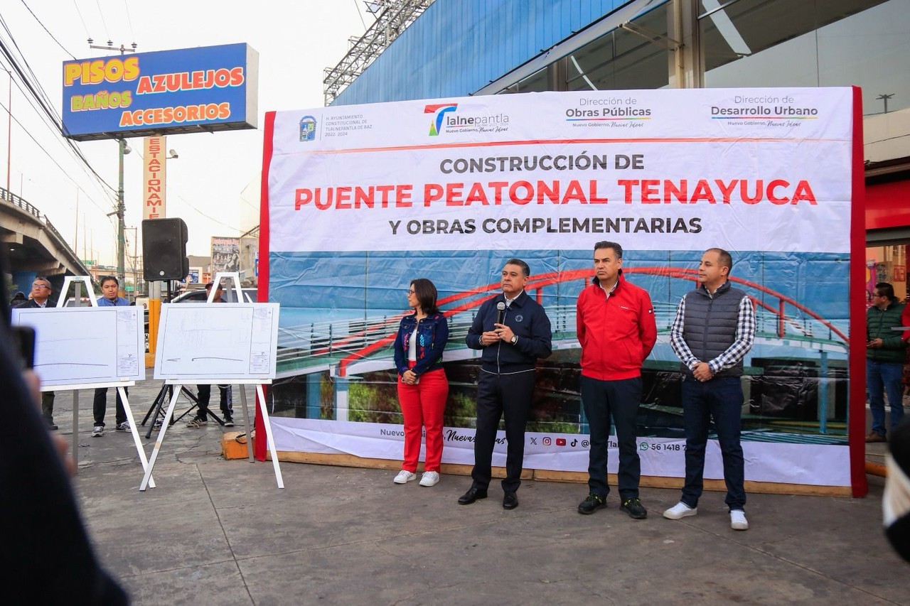 Inicia construcción de puente peatonal Tenayuca en Tlalnepantla