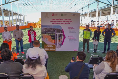 Supervisa Igualdad e Inclusión avance de Multideportivo en Cerralvo
