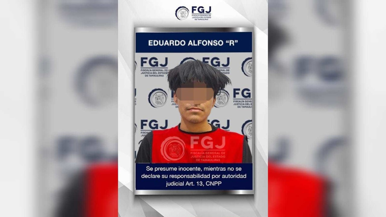 Eduardo Alfonso “R” es acusado por el presunto homicidio de la tía del futbolista Rodolfo Pizarro. Foto. Fiscalía Tamaulipas
