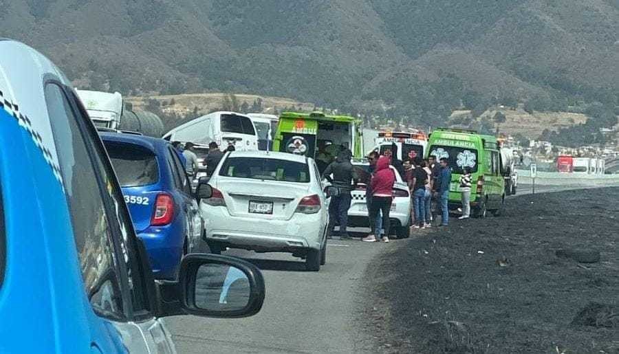 Carambola en la autopista Toluca-Naucalpan. Foto: RRSS