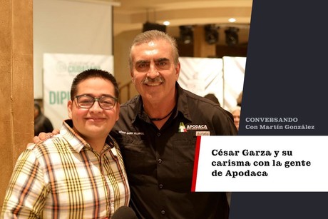 César Garza y su carisma con la gente de Apodaca