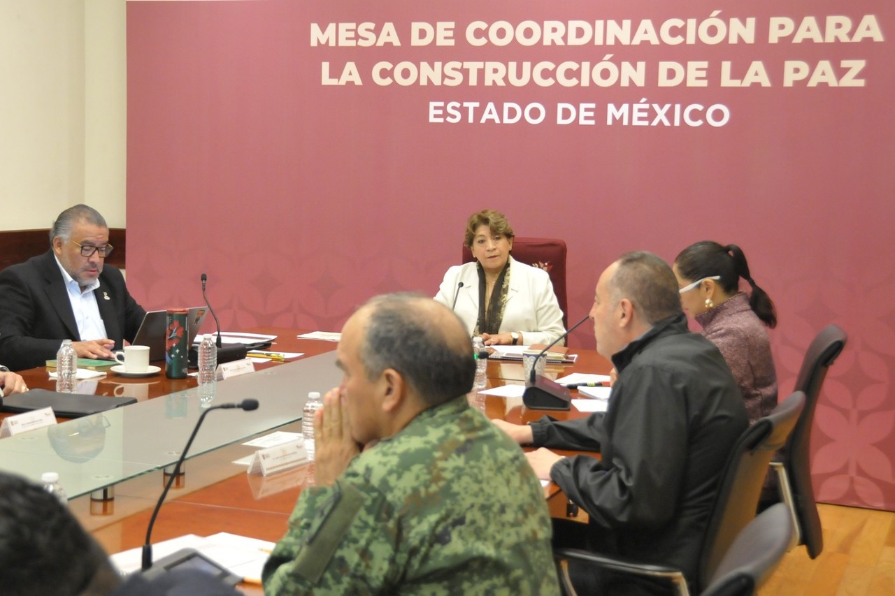 Secretariado Ejecutivo del Sistema Nacional de Seguridad Pública presenta reporte a la Mesa de Coordinación para la Construcción de la Paz. Imagen:GEM