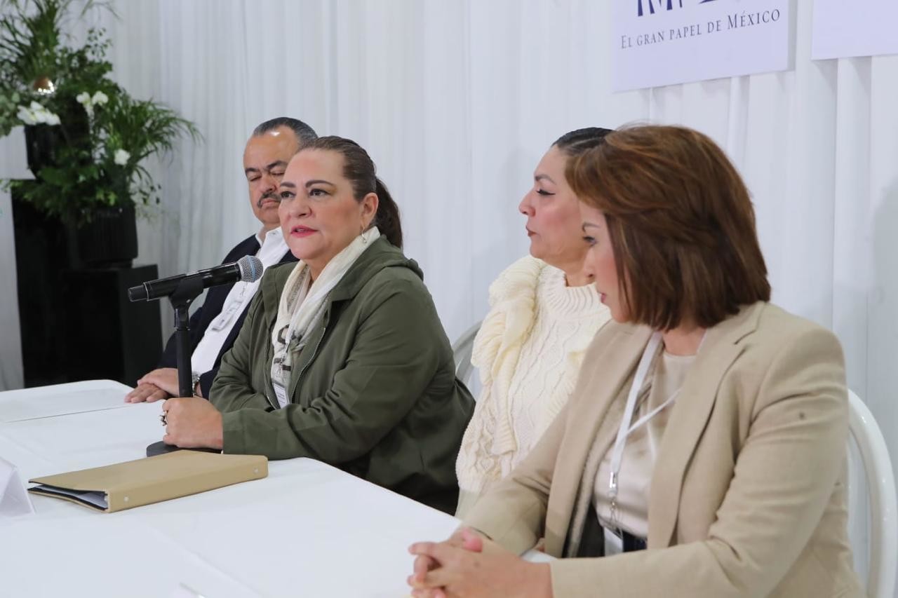 La consejera presidenta del INE, Guadalupe Taddei Zavala, aseguró que, la producción del papel seguridad garantiza que los votantes cuenten con una boleta con calidad de infalsificable. (Fotografía: INE)