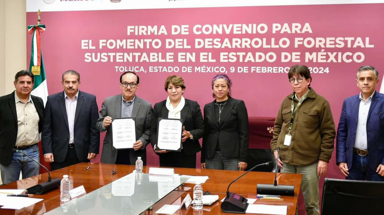 El convenio con Conafor permitirá aumentar la cobertura de programas forestales, más capacitación, entre otras cosas. Foto: Gob. Edomex