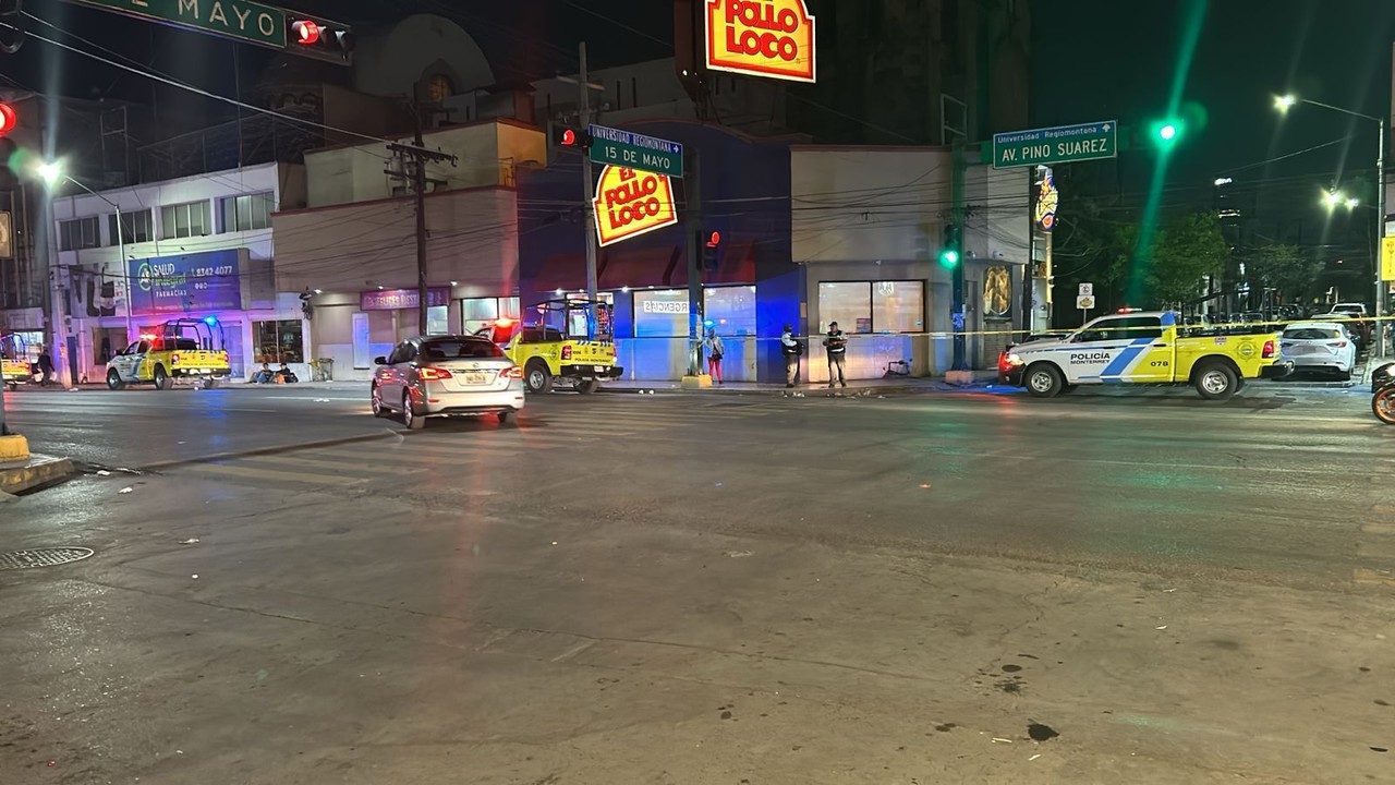 Balacera en el centro de Monterrey deja una mujer herida