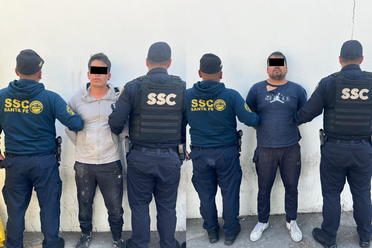 Dos hombres detenidos por robo y lesiones a policías de la CDMX