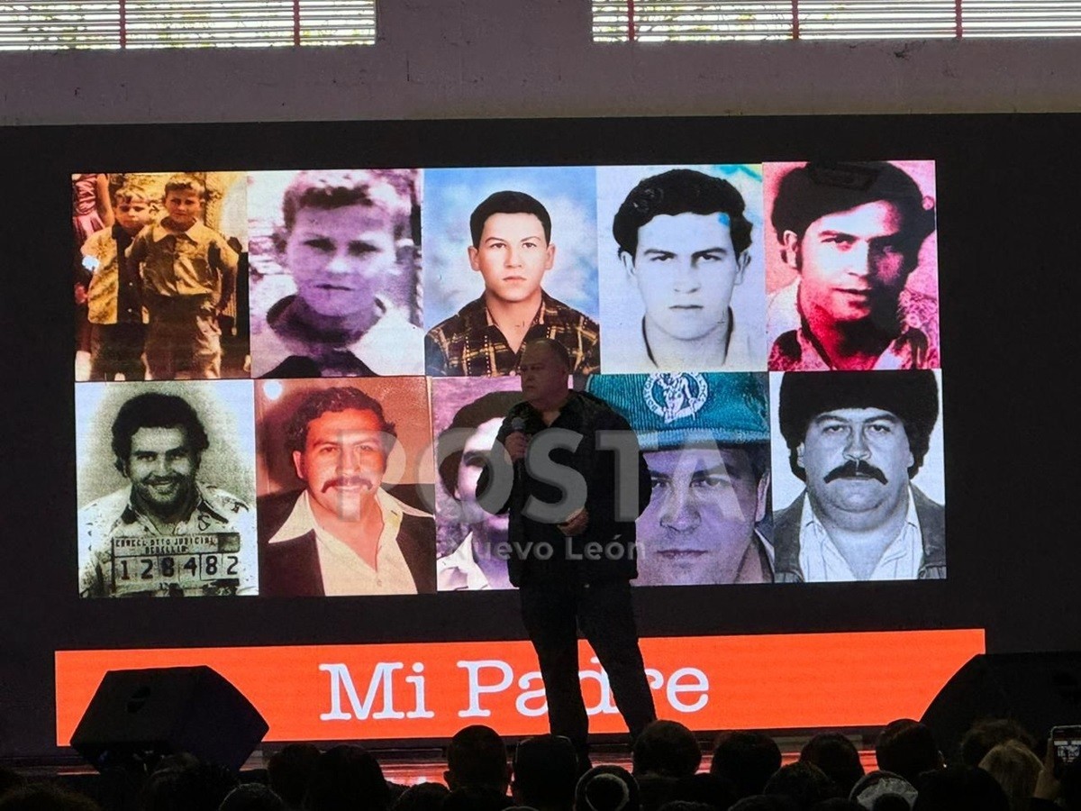 Hijo de Pablo Escobar da conferencia a jóvenes sobre adicciones