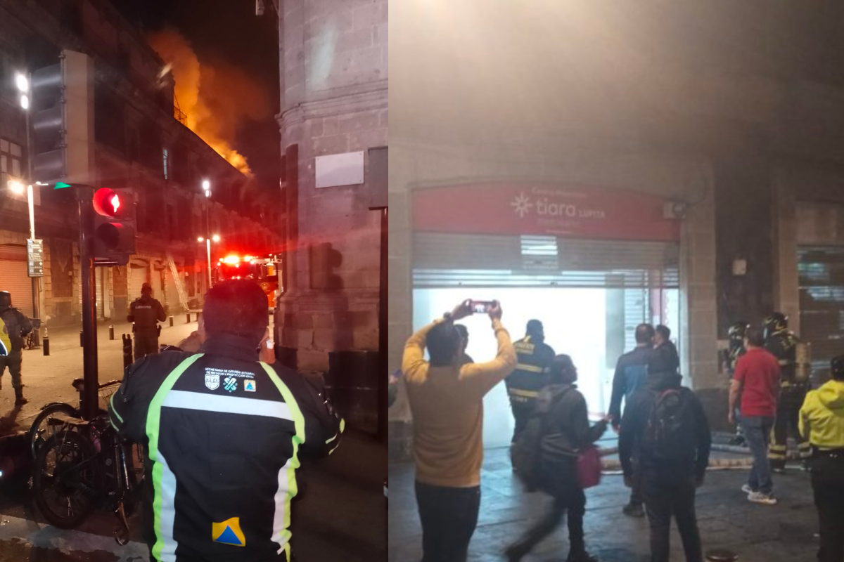 VIDEO: Reportan incendio en edificio del Centro Histórico de la Ciudad de México
