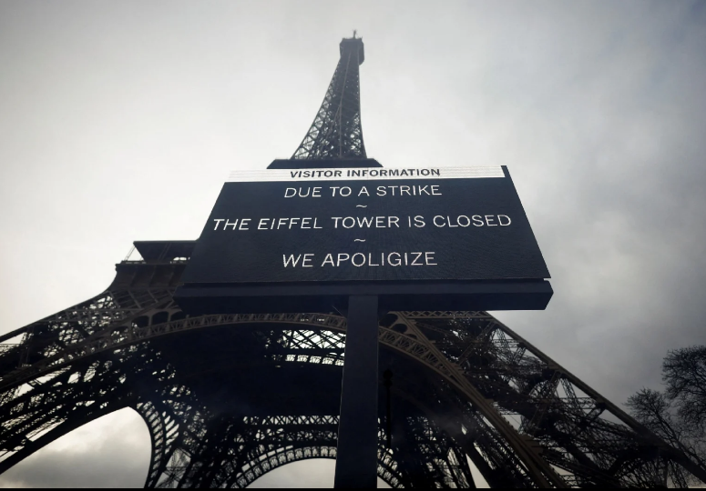 Cierran Torre Eiffel por huelga de trabajadores