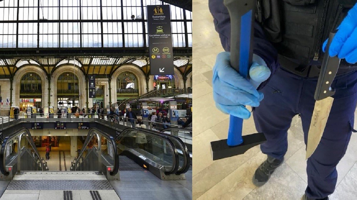 Ataque con cuchillo deja 3 heridos en la estación de tren Gare de Lyon en París