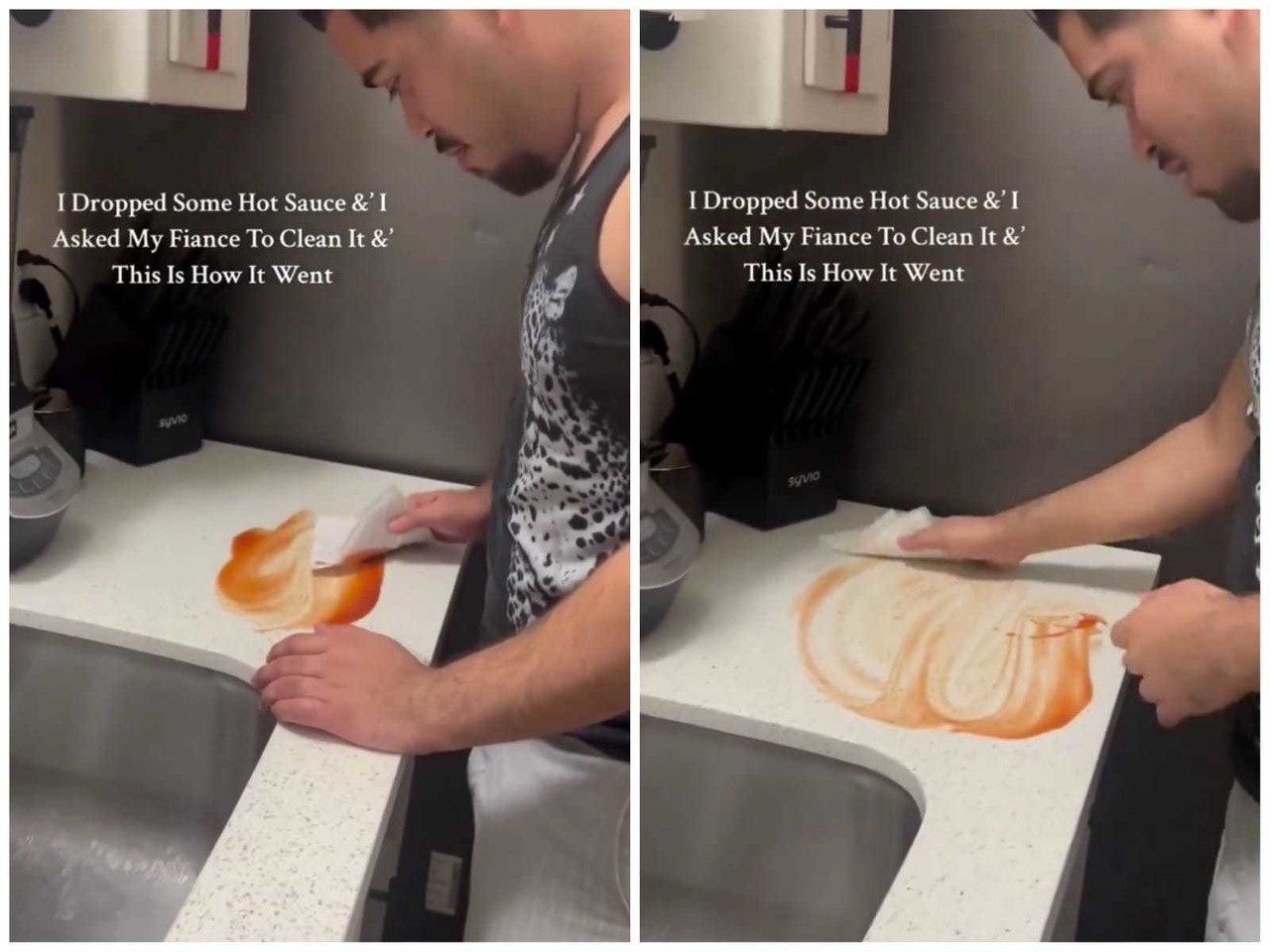 Joven en redes sociales desata debate por limpiar salsa de forma inusual (VIDEO)